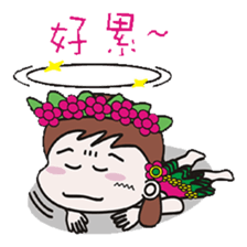 Mushrooms jump grass skirts sticker #12537395