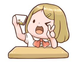 Schoolgirl Animation Sticker sticker #12537988