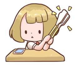 Schoolgirl Animation Sticker sticker #12537990