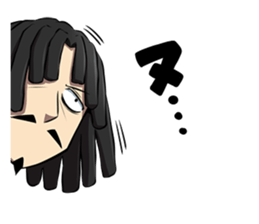 Dreadlocks of uncle sticker #12538340