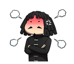 Dreadlocks of uncle sticker #12538357