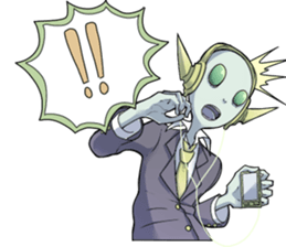 Alien high school students sticker #12538410