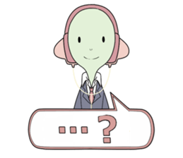 Alien high school students sticker #12538417