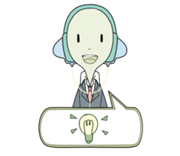 Alien high school students sticker #12538418