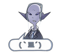 Alien high school students sticker #12538424