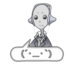 Alien high school students sticker #12538425