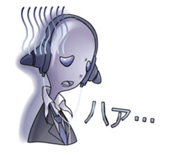 Alien high school students sticker #12538431