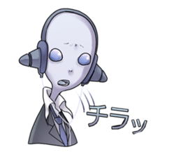 Alien high school students sticker #12538432