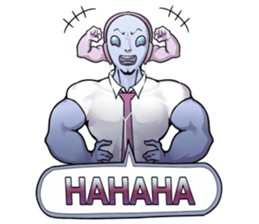 Alien high school students sticker #12538435