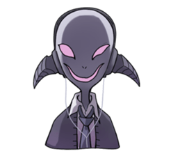 Alien high school students sticker #12538436