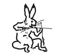 Handwritten Choju-Giga sticker #12540305