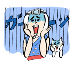 amasan and cat sticker #12540587