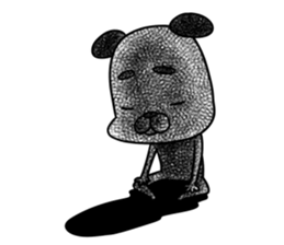 Dogs such as Noh mask sticker #12540769
