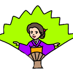 Glossy kimono Women's stamp