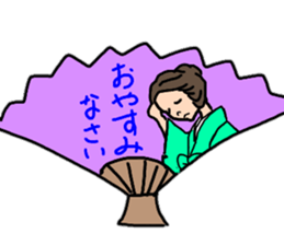 Glossy kimono Women's stamp sticker #12541685