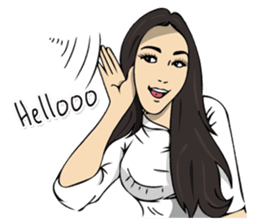 Hilariously fabulous ( Office girl ) sticker #12541990