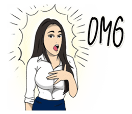 Hilariously fabulous ( Office girl ) sticker #12541998