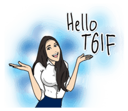 Hilariously fabulous ( Office girl ) sticker #12542005