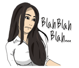 Hilariously fabulous ( Office girl ) sticker #12542008