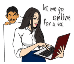 Hilariously fabulous ( Office girl ) sticker #12542018