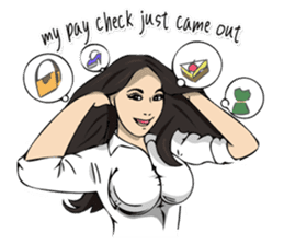 Hilariously fabulous ( Office girl ) sticker #12542026