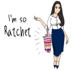 Hilariously fabulous ( Office girl ) sticker #12542027