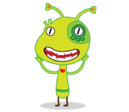 Happy Green Lizard sticker #12542814