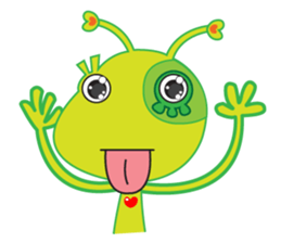 Happy Green Lizard sticker #12542815