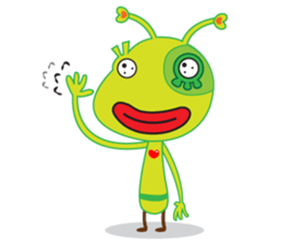 Happy Green Lizard sticker #12542816