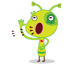 Happy Green Lizard sticker #12542817