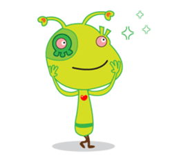 Happy Green Lizard sticker #12542819