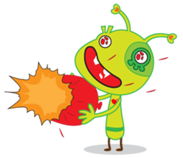 Happy Green Lizard sticker #12542821