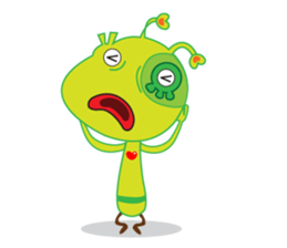 Happy Green Lizard sticker #12542823