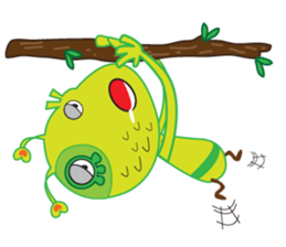 Happy Green Lizard sticker #12542825