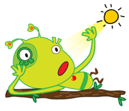 Happy Green Lizard sticker #12542826
