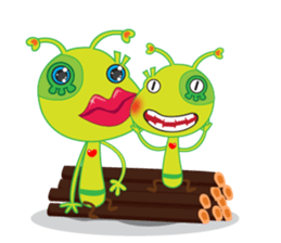 Happy Green Lizard sticker #12542827