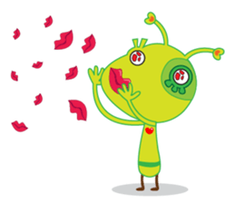 Happy Green Lizard sticker #12542828