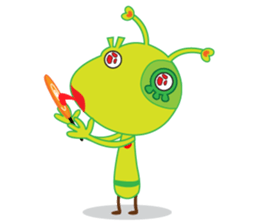 Happy Green Lizard sticker #12542833