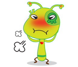 Happy Green Lizard sticker #12542834