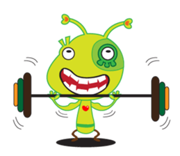 Happy Green Lizard sticker #12542839