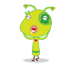 Happy Green Lizard sticker #12542841