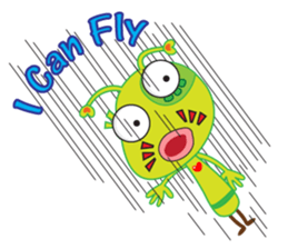 Happy Green Lizard sticker #12542842