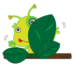 Happy Green Lizard sticker #12542843