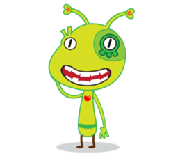 Happy Green Lizard sticker #12542844