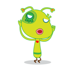 Happy Green Lizard sticker #12542847
