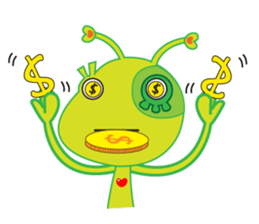 Happy Green Lizard sticker #12542849