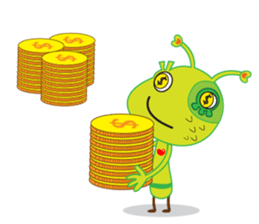 Happy Green Lizard sticker #12542850