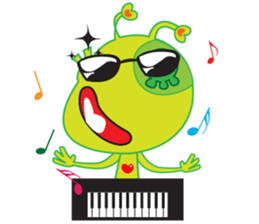 Happy Green Lizard sticker #12542852