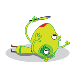 Happy Green Lizard sticker #12542853