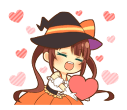 Halloween witch sticker #12543816